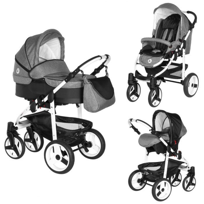 Poussette 3 en 1 avec système ISOFIX