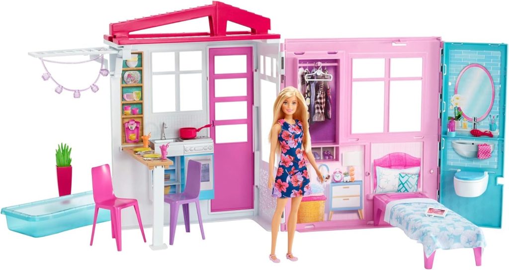 Cette maison Barbie est transportable.