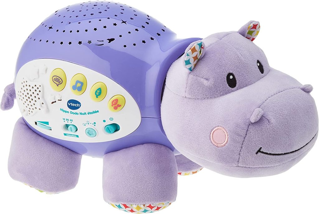 Le doudou Vtech Hippo Dodo est une aide au sommeil.