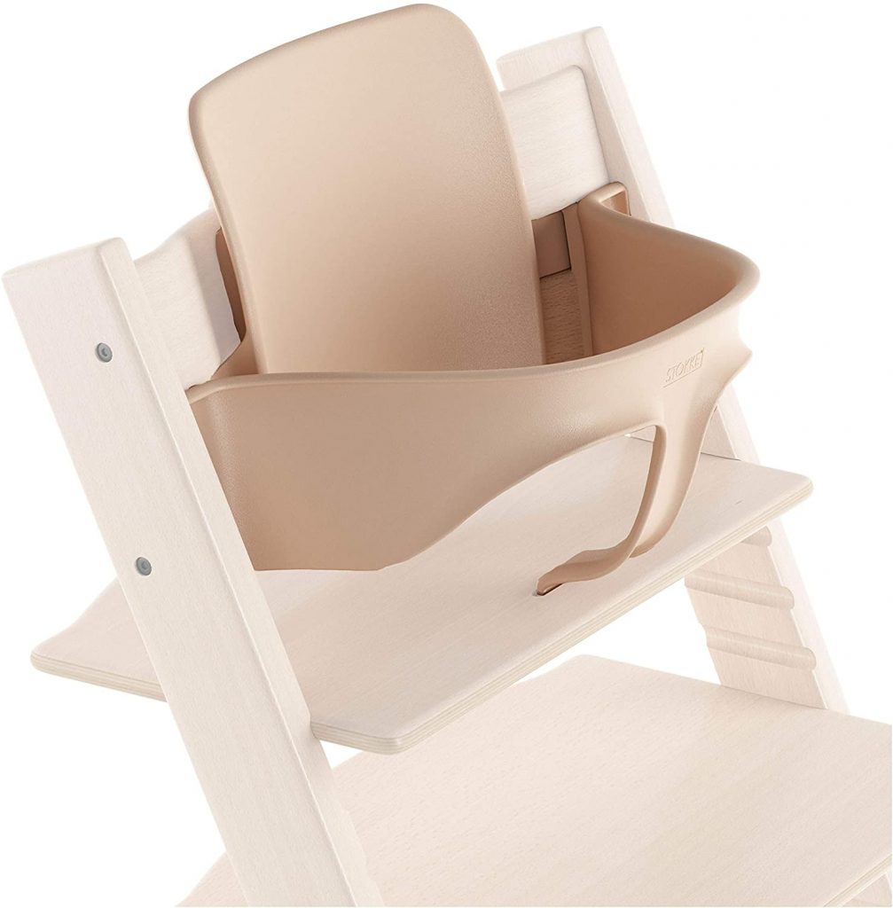 Le baby set de Stokke permet d'utiliser la chaise Tripp Trapp dès l'âge de 6 mois.