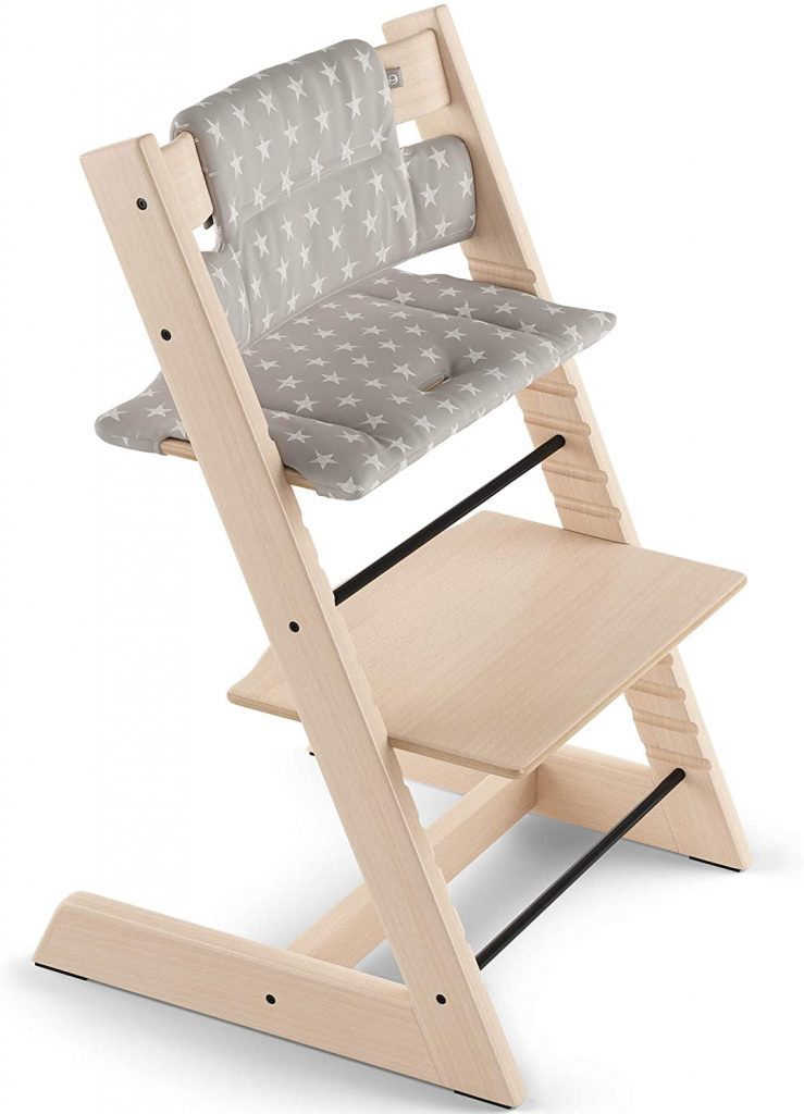 Le coussin de chaise tripp trapp s'adapte au baby set stokke.