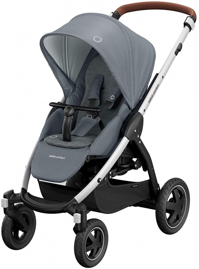 Bébé Confort Lila Poussette Tout terrain, confortable, hamac transformable  en couffin, de la naissance à 3 ans et demi, 0 à 15 kg, Sparkling Grey