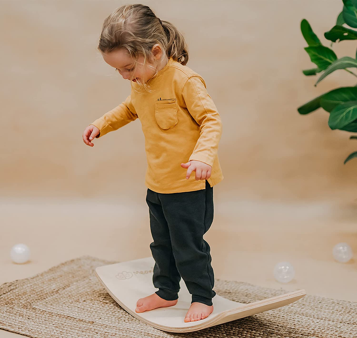 MAMOI® Planche equilibre pour enfant, Balance board, Planches d'équilibre,  Jeu équilibre de proprioception en bois, Jeux motricité montessori 1 an 2/3