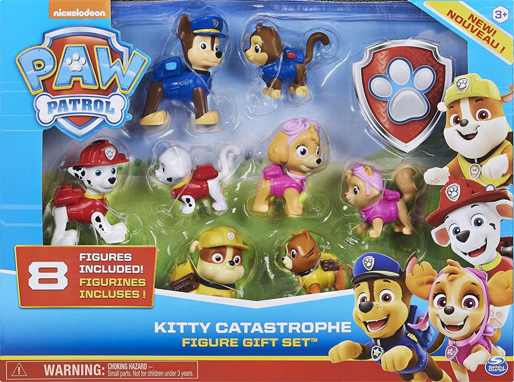 Ce pack inclut plusieurs figurines de la Pat Patrouille dont 4 chiens et 4 chats.