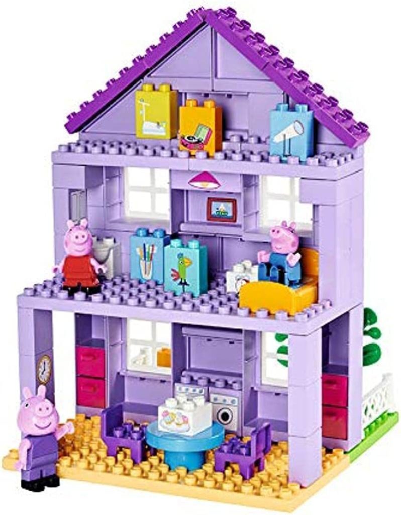 Cette maison bloxx de Peppa Pig est violette.