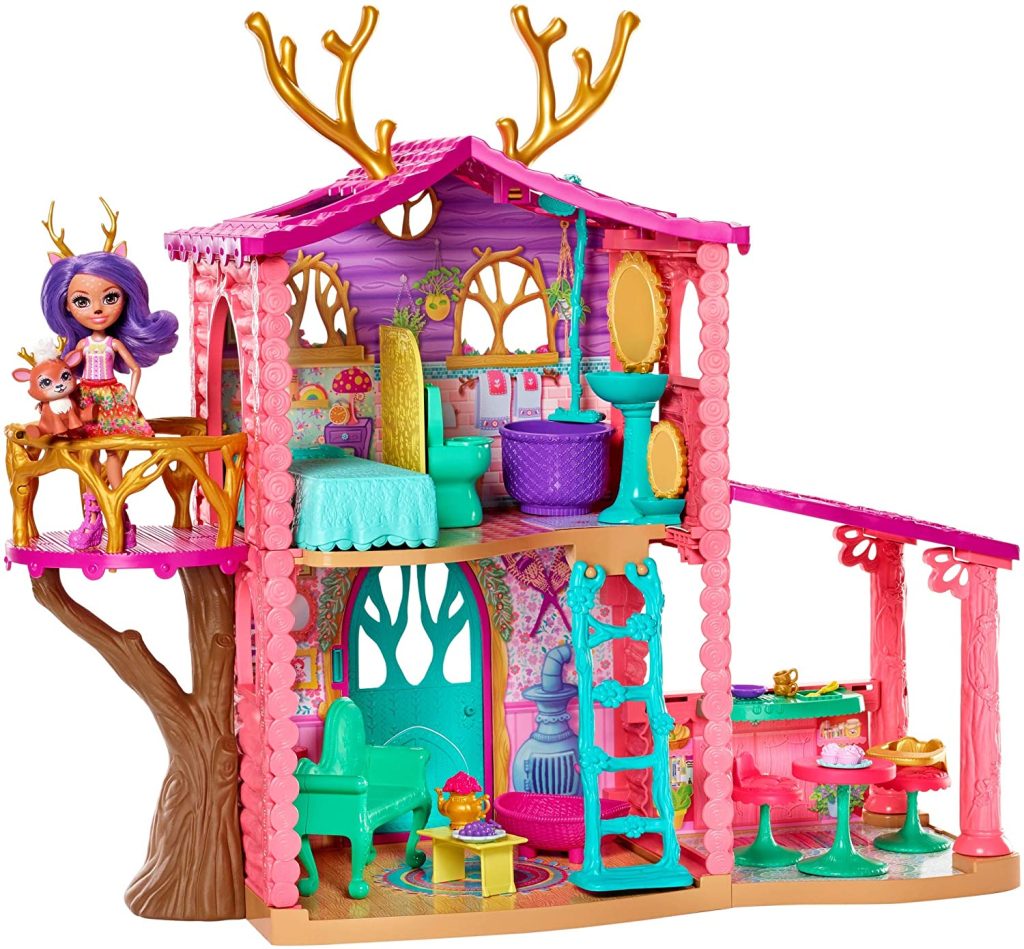 La maison Enchantimals de Danessa Biche est livrée avec des accessoires pour la meubler.