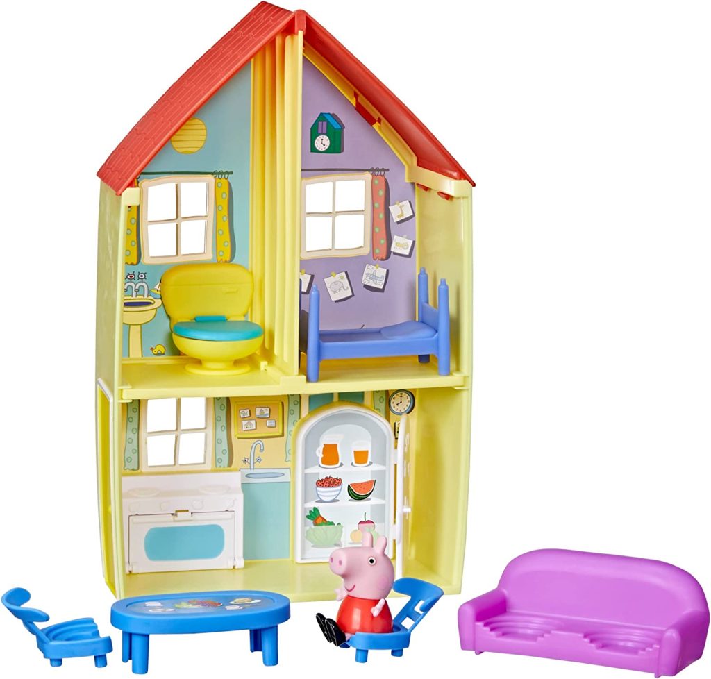 La maison Peppa Pig Family House est jaune.