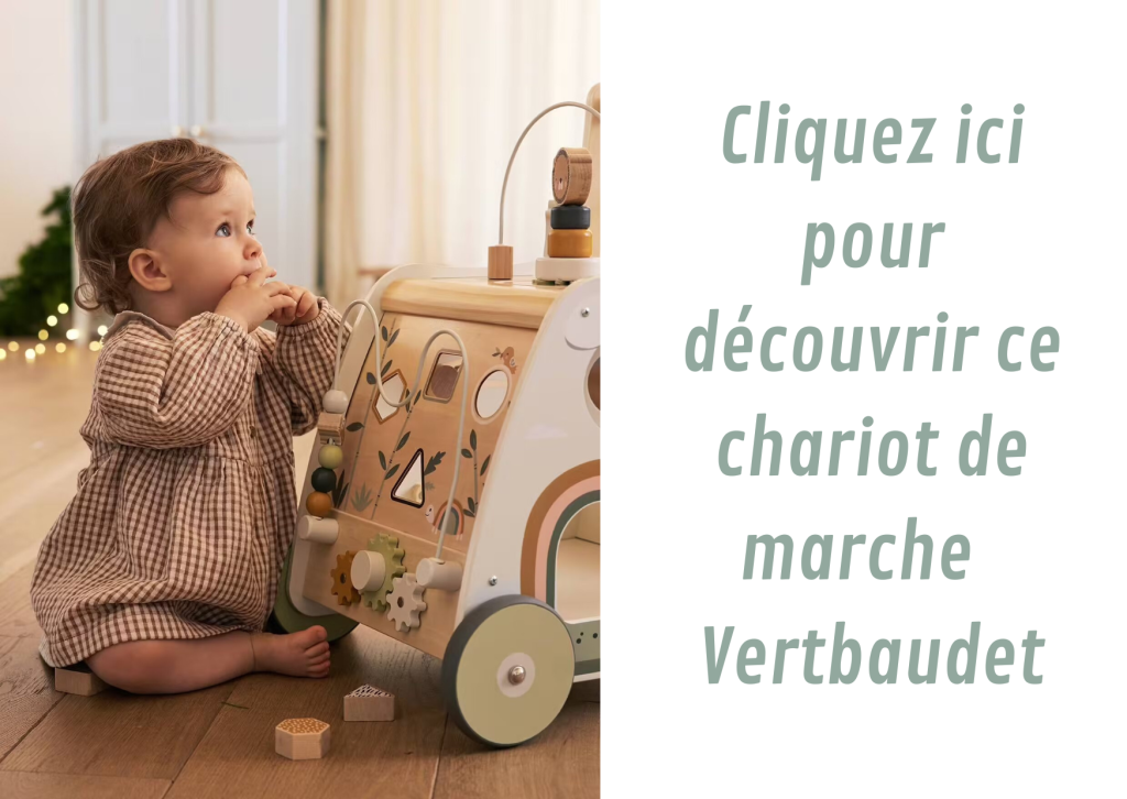 Chariot de marche poussette en bois FSC® - vert