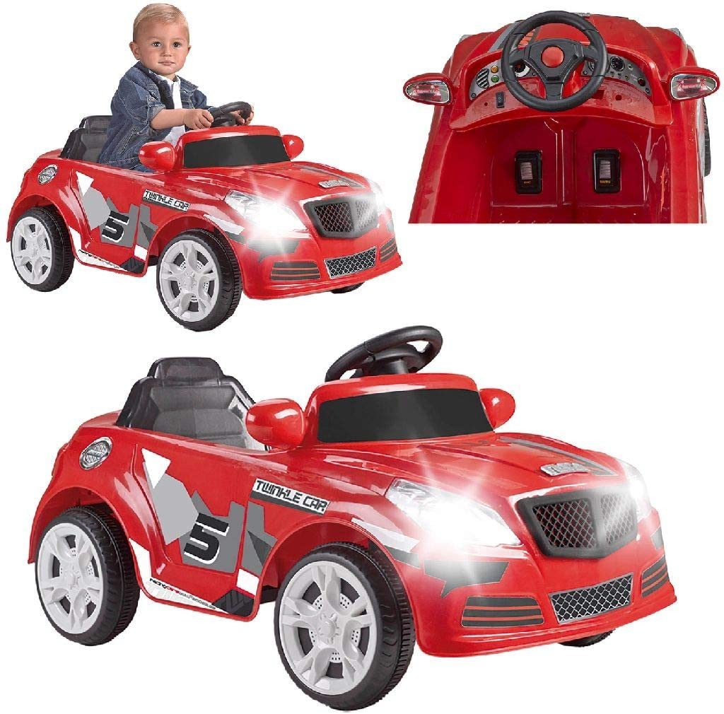 La voiture électrique pour enfant Feber Twincle Car est de couleur rouge.