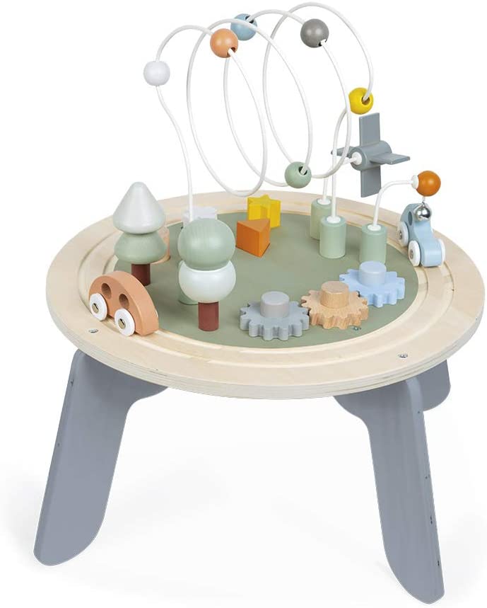 Cette table multi-activités Janod propose 2 hauteurs différentes.