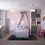 L'aménagement de cette chambre pour enfant est bien pensé.