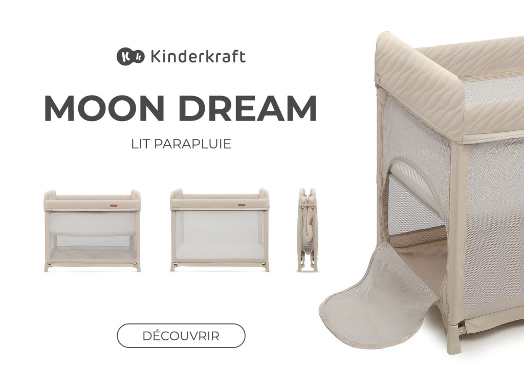Le lit nomade Kinderkraft MOON DREAM est le compagnon de voyage idéal.