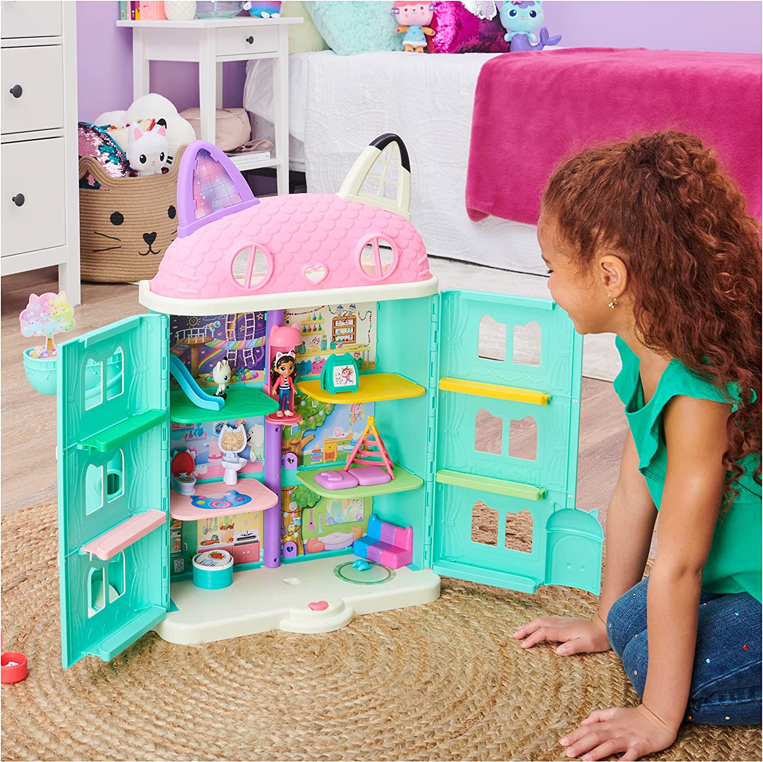 Ce jouet Gabby est la maison magique reprèsente la maison présente dans la série.