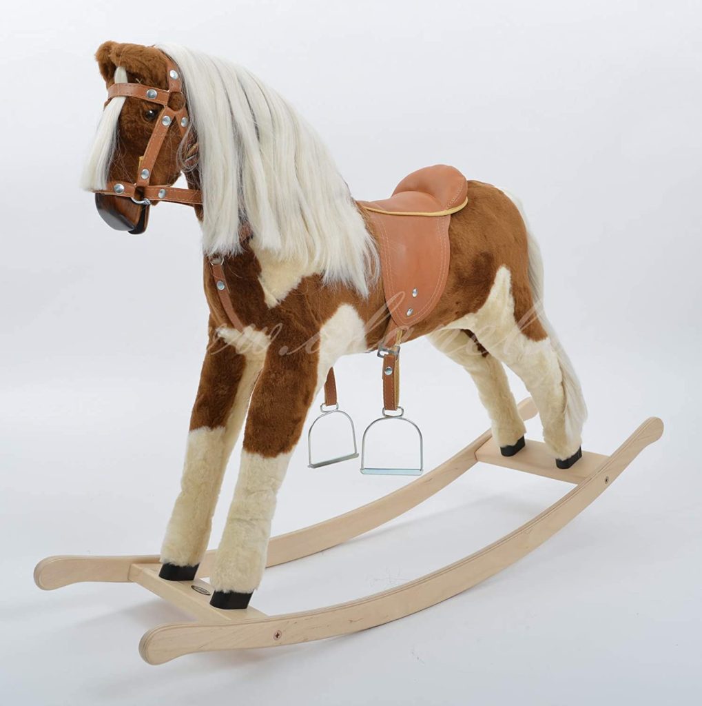 Bieco Peluche Animal à Bascule Chevaux, Cheval a Bascule Bebe 1 an