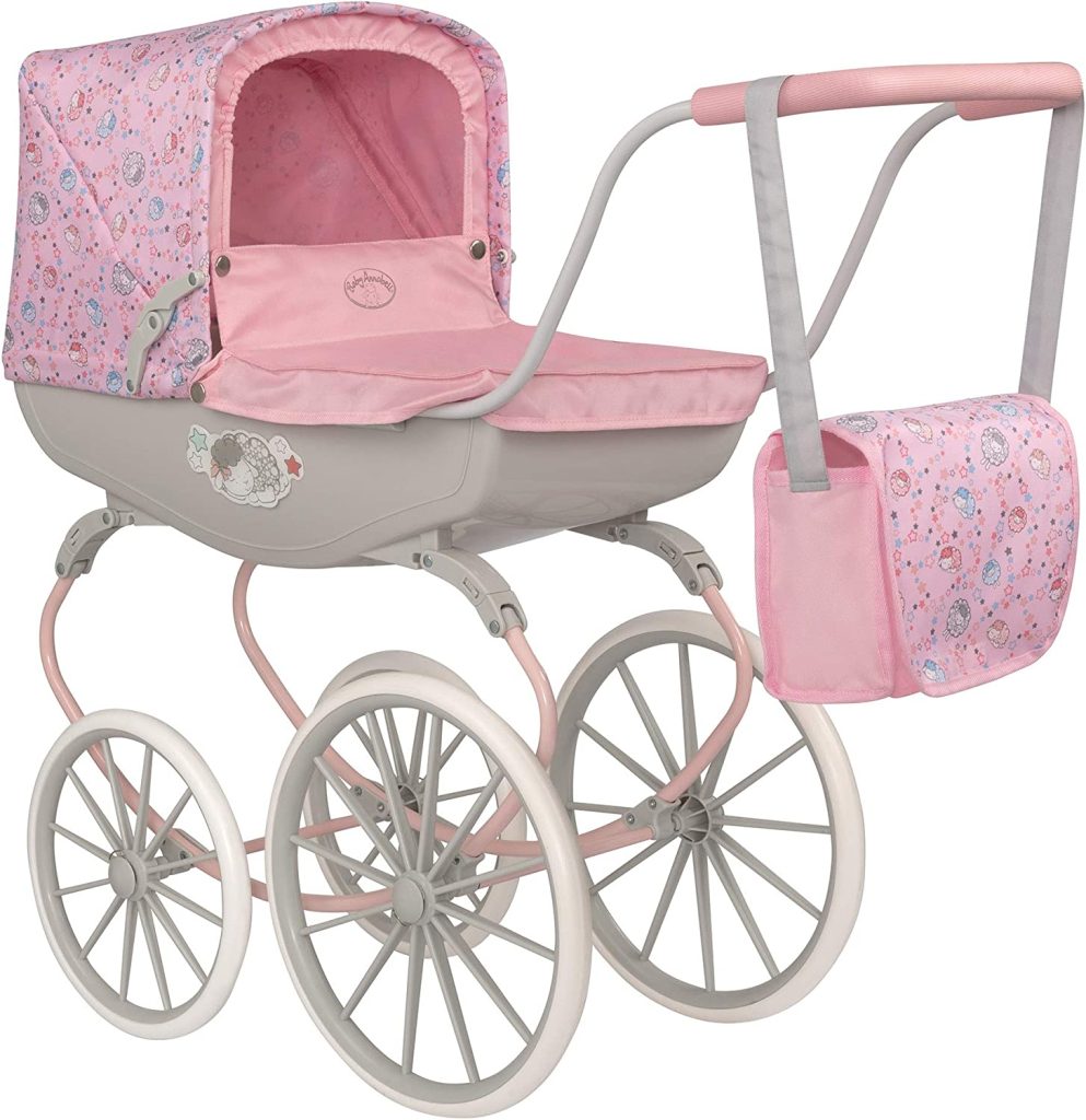 Le landau pour poupon Baby Annabell a un design rétro.