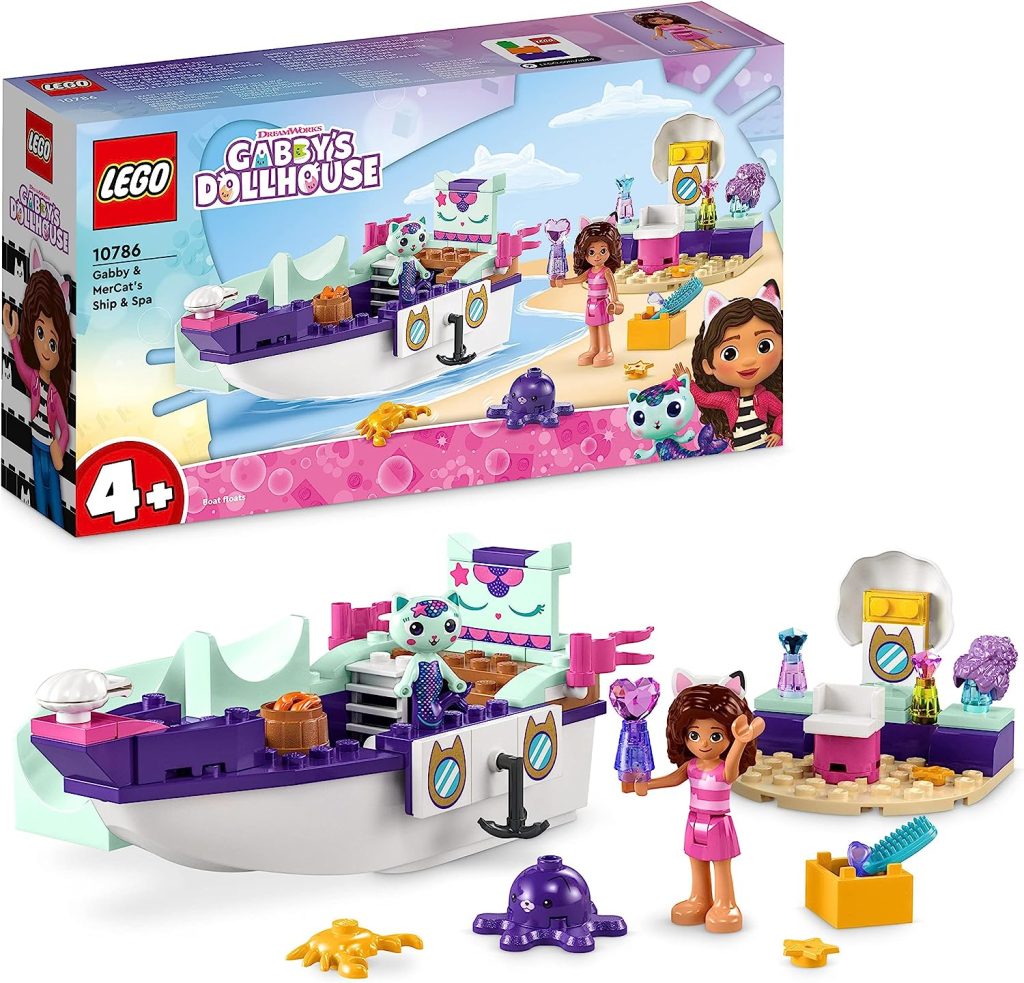 Ce Lego bateau et spa Gabby et la maison magique est pour les enfants de 4 ans et plus.