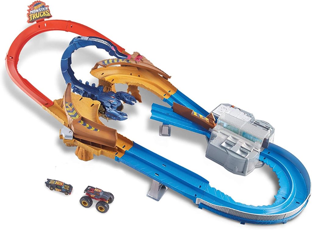 Ce circuit Hot Wheels Monster Trucks a un scorpion.