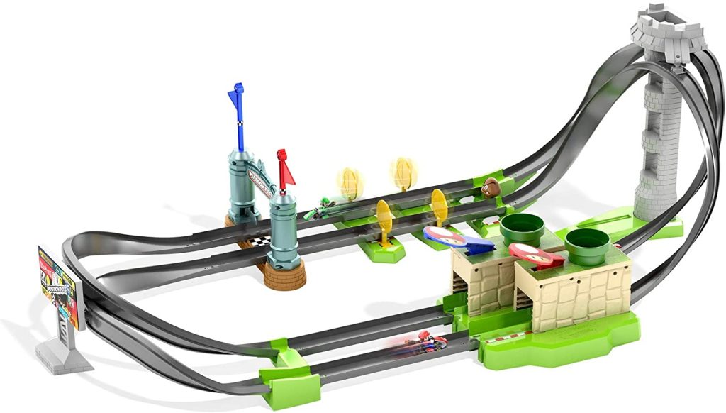 Le circuit hot wheels est à l'image de Mario kart.