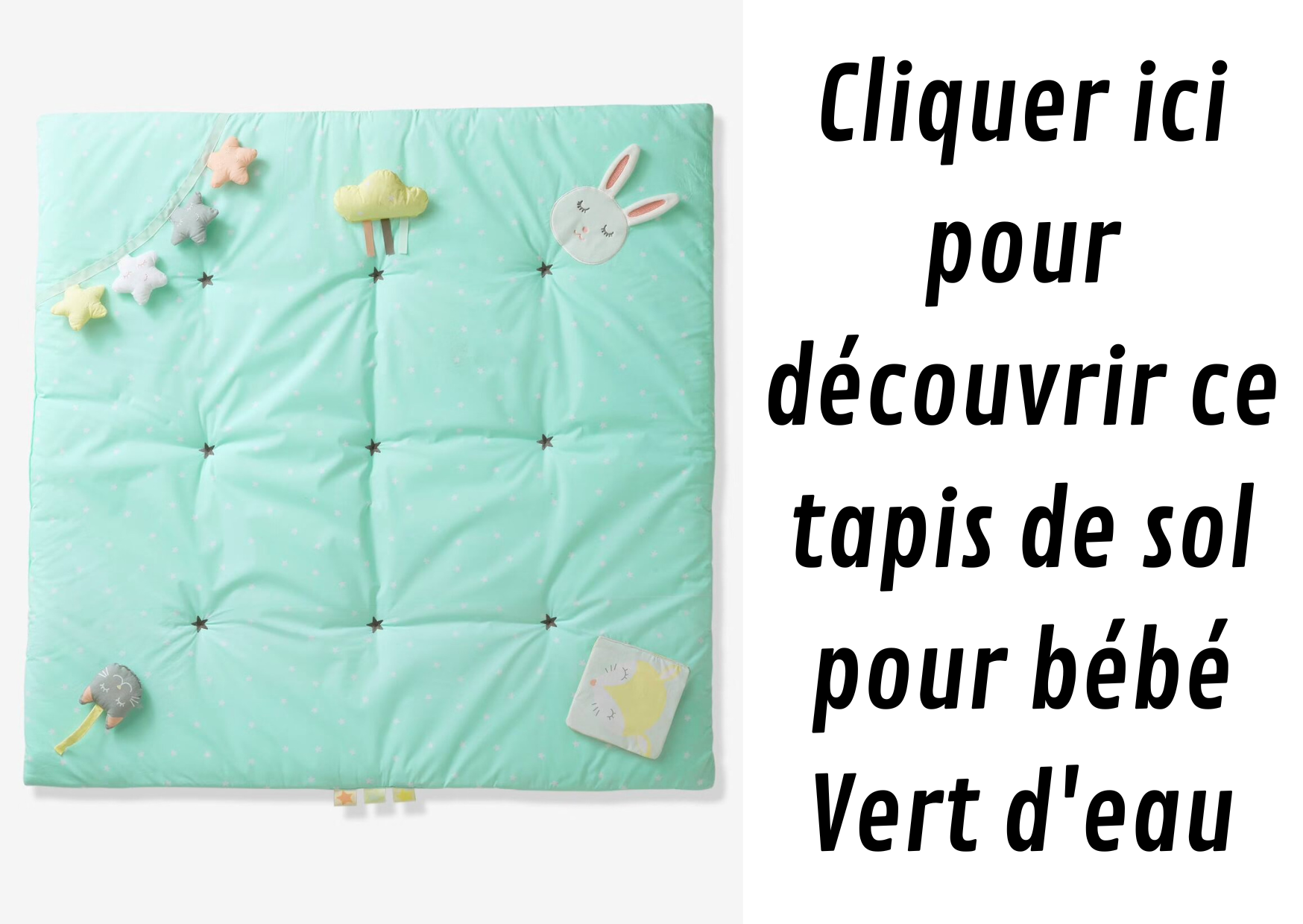 VOSAREA Tapis Marelle Bébé 80x50 Cm – Tapis De Jeu Éducatif Antidérapant Dessin Animé Lavable – Idéal Enfant Chambre