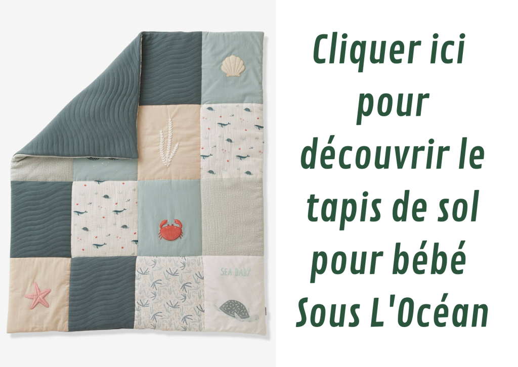 Ce tapis de sol pour bébé Vertbaudet s'appelle sous l'océan.