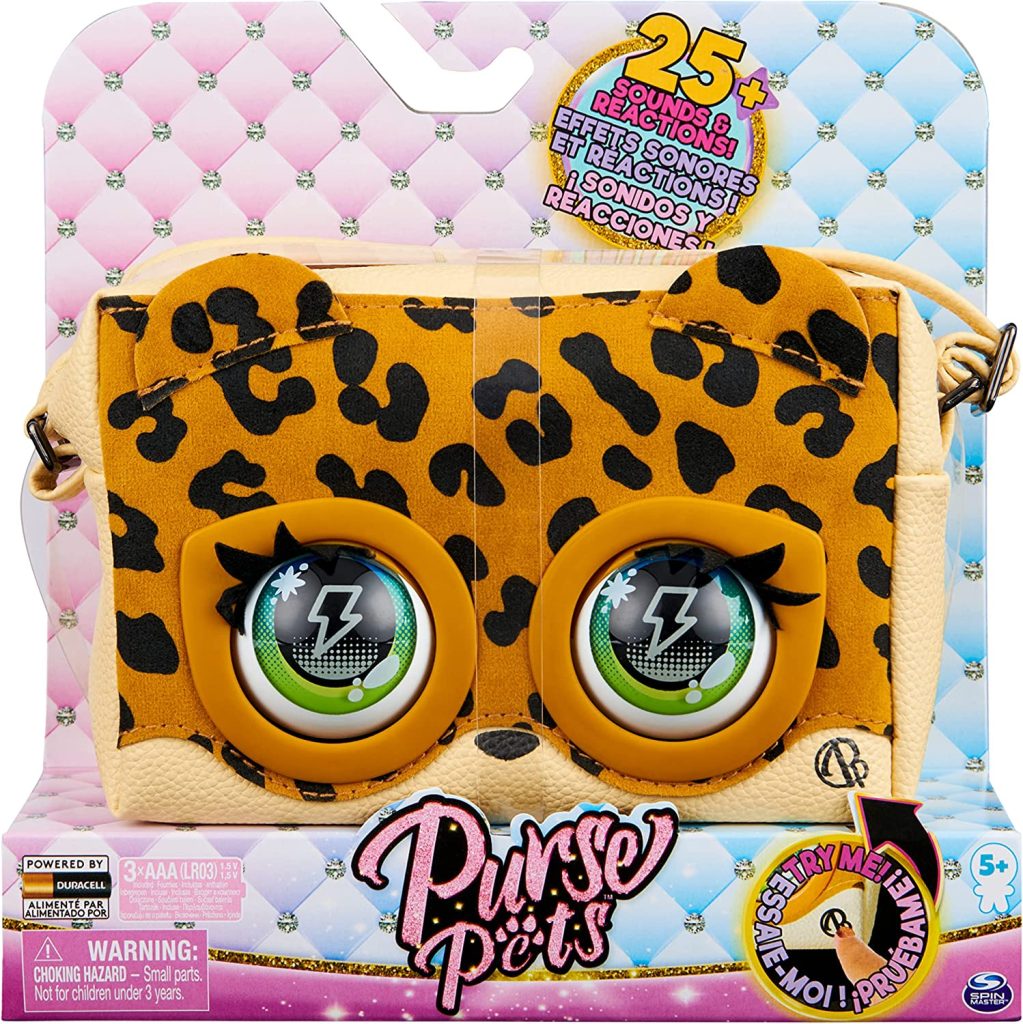 Ce sac interactif Purse Pets a l'apparence d'un léopard.
