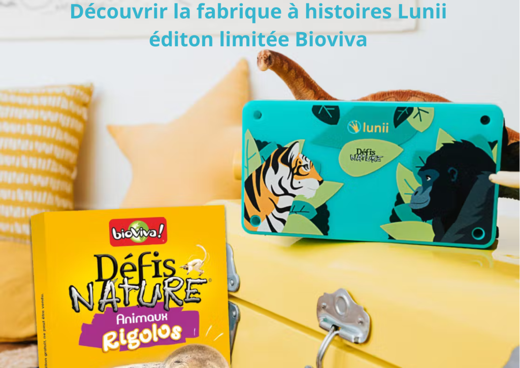 Ce modèle est l'édition limitée Bioviva de ma fabrique à histoires Lunii.