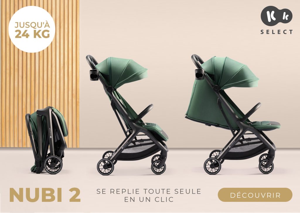 La poussette ultra-compacte Nubi 2 existe en vert.