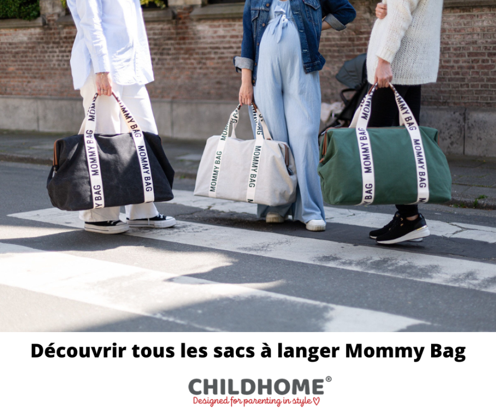 Ces modèles de sacs à langer Mommy Bag Childhome font partie de la gamme signature.