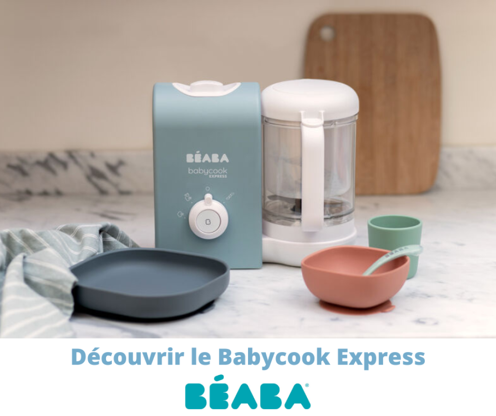 Ce Babycook Express est de couleur Bleu Baltic.