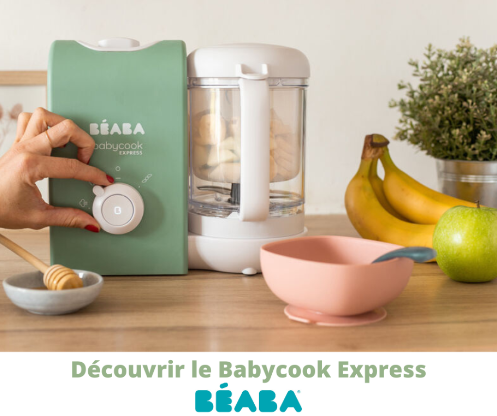 Ce Babycook Express est de couleur sauge.