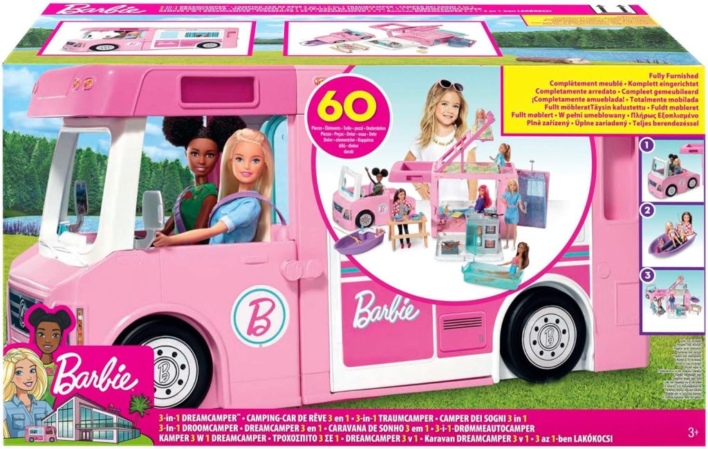 Le camping car de rêve Barbie est un modèle 3 en 1.