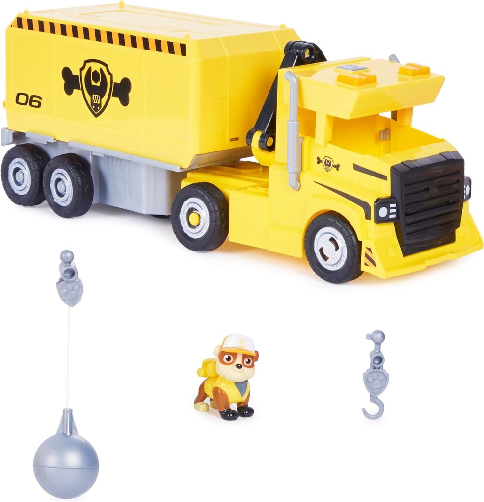 Ce méga camion de Ruben de la Paw Patrol est de couleur jaune.