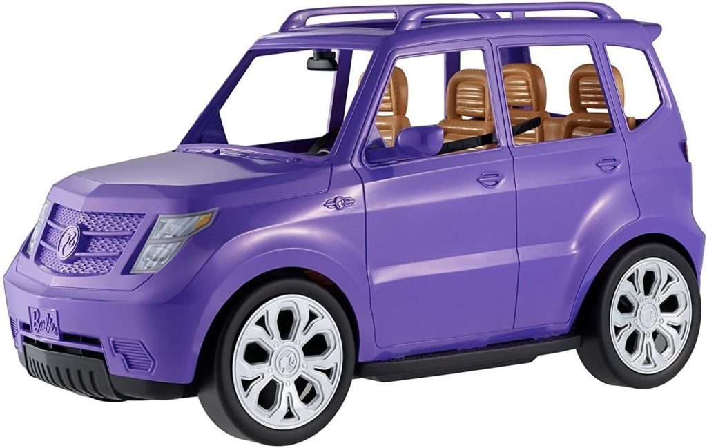 Cette voiture Barbie représente un 4x4.