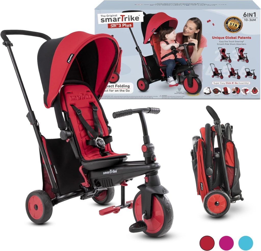 La marque Smartrike est à l'origine du tricycle pliable pour bébé STR3.