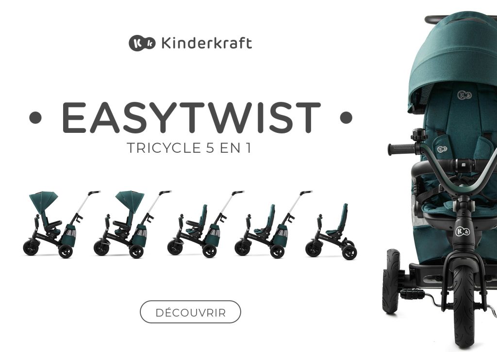 Le tricycle Easytwist de Kinderkraft propose 5 façons de s'amuser en un seul jouet.
