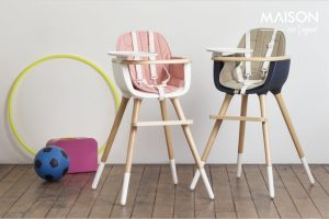 Chaise haute bébé en bois OVO Micuna