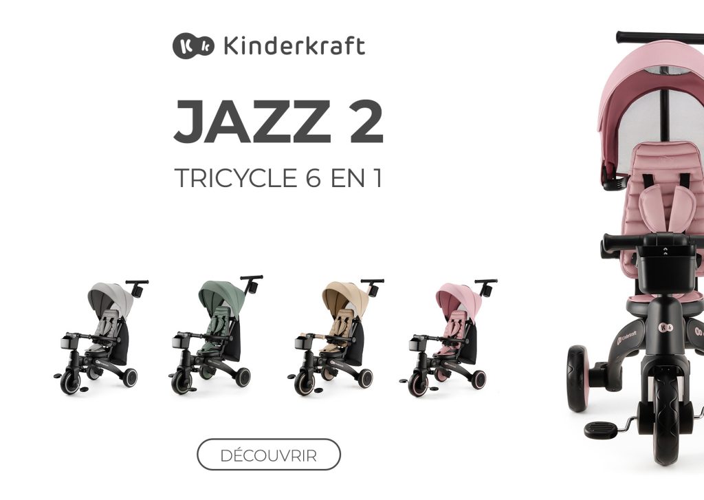 Le tricycle évolutif Kinderkraft JAZZ 2 peut se plier.